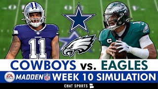 Dallas Cowboys vs. Philadelphia Eagles NFL Week 10 Madden Simulation | Updated Madden 25 Rosters