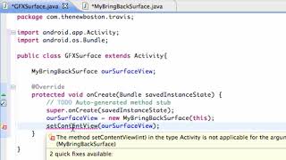 Android Application Development Tutorial 67 Setting up a SurfaceView class