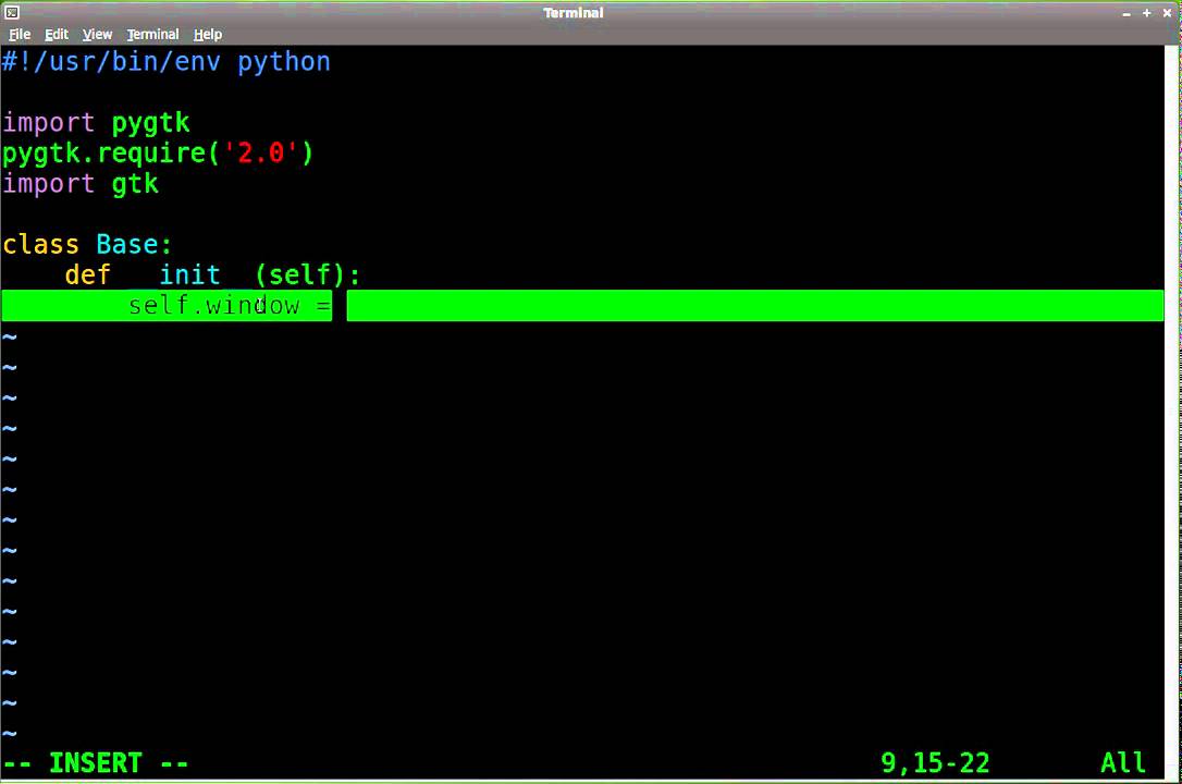 Python Gtk Gui Tutorial 1 Base Window Youtube