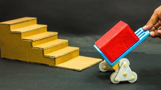 How To Make a Stair Climbing Dolly ||  Stair Climbing Trolley || Science Projects