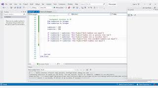 Visual Basic tutorials | Comparison operators in VB
