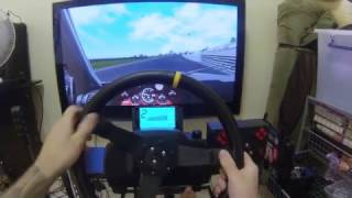 Sim Racing - custom G29 setup around Nurburgring + hydraulic pedal cam