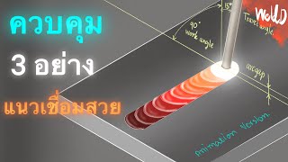 เชื่อมเดินแนวท่าราบเวอร์ชั่นการ์ตูน (welding animation)