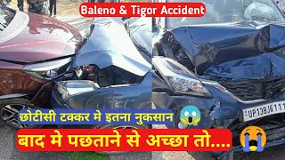 Tata Tigor & Baleno Accident Maruti Suzuki Baleno Tigor Crash Build Quality