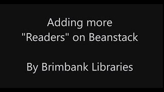 Beanstack App tutorial: Adding new Readers 📙