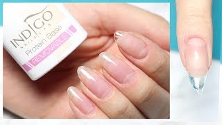 How To Fix A Broken Nail | INDIGO Protein Base  | NATURAL NAIL EXTENSION