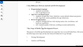 Introduction to Mobile Application Development course