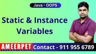 Java | Static and Instance Variables | Ameerpet Technologies | By Srinivas