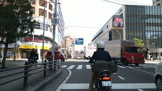 本八幡～千葉街道～市川駅北口～市川橋～小岩サンロード～小岩駅南口 ロータリー～小岩昭和通り～柴又街道　2023年04月04日(火)09時18分