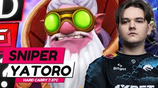 Crazy Play Yatoro Sniper The Hard Carry - Dota 2 Pro Gameplay \u0026 Learn 7.47C #yatoro #sniper