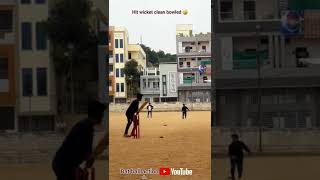 One of the funny hit wicket and bowled in cricket @batballaction #sports #shorts #hitwicket.