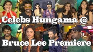 Celebs Hungama @ Bruce Lee Premiere - Ram Charan, Rakul Preet, Srinu Vaitla,Thaman S | Silly Monks