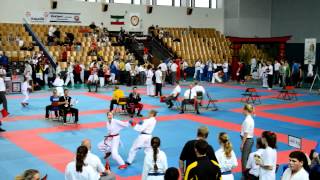 Karate Kumite DM 2012 Runde 1 Lara Neumann vs B Schaupner