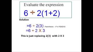 6 DIVIDED BY 2(1+2)