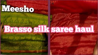 #Meesho brasso silk saree haul//latest saree collection//meesho saree haul 2022//cod available