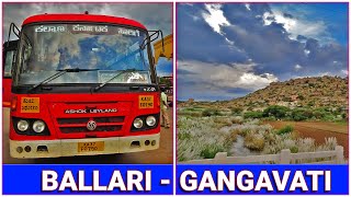 Ballari to Gangavathi | KKRTC Bus Travel | Via Kampli