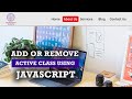 Add Remove Active Class On Click Using Javascript | Add Remove Active Class Based On URL Jquery