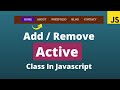 How to add and remove active class on click - HTML CSS and Javascript