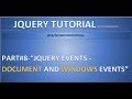 Part 8 - Jquery Events - #Document and Windows Events| load, resize, and scroll methods