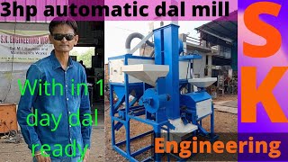 3hp automatic dal mill, कम  से कम जगह मे automatic dal mill,1 dal रेडी @MASTEROFMACHINERY