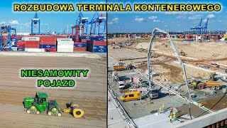 Rozbudowa terminala kontenerowego w Gdańsku - 20.8.Betonowanie i praca ciekawej maszyny.