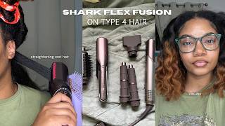 Shark Flex Fusion On Natural Hair With Wet To Dry Straightener