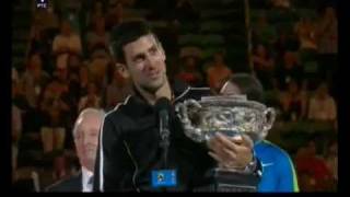 Australian open 2012 - Final - Djokovic vs Nadal - Reciving medals