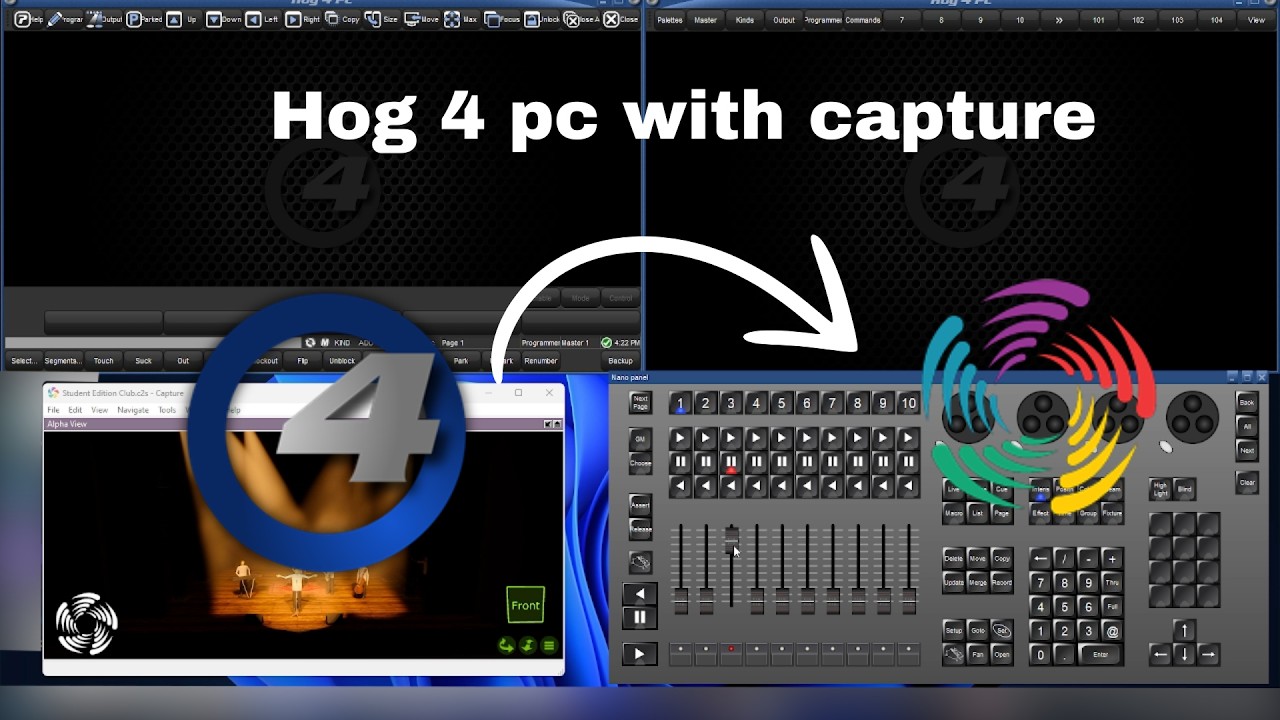 How To Connecting Hog 4 Pc With Capture To Control Fixtures Youtube