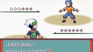 Pokémon Emerald - Leader Brawly battle