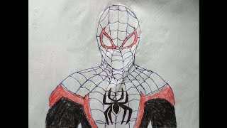 How to draw Spider man miles Morales | Step by Step | Marvel #youtube #spiderman