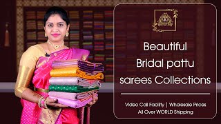 Beautiful Bridal pattu sarees collections @roopnikharnx | #bridalsarees #pattusarees #kanchipattu |