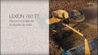 LEXION : record du monde de la récolte de maïs.