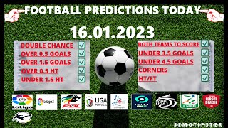 Football Predictions Today (16.01.2023)|Today Match Prediction|Football Betting Tips|Soccer Betting