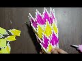 beautiful table craft using cotton earbuds রঙিন কাগজ এবং কটন দিয়ে অসাধারণ ফুল তৈরী।