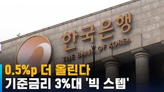 기준금리 3%대 '빅 스텝'…0.5%p 더 올린다 / SBS