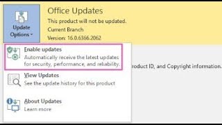 How To Enable Microsoft Office 2016 Automatic Updates