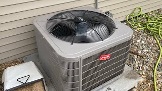 2022 Bryant Preferred 3 ton 16 SEER central air conditioner starting up and running!