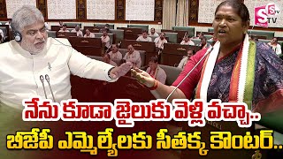 Telangana Assembly: నేను కూడా జైలుకు వెళ్లి వచ్చా.. Minister Seethakka Strong Counter to BJP MLAs