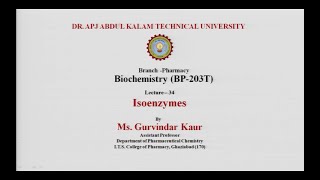 Biochemistry | Isoenzymes | AKTU Digital Education