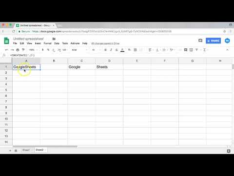 Google Sheets Concatenate Function 2018