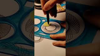 Spirograph Art with Help of Geometric Tools.02 #shorts #art #diy #drawing #calligraphy #talent #asmr
