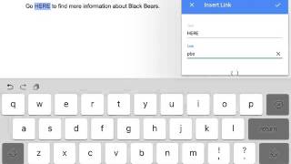 Adding Hyperlinks and Tables in the Google Docs App for the iPad