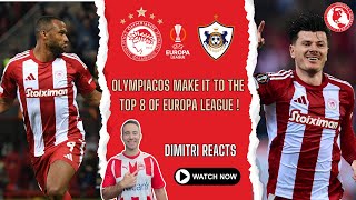 OLYMPIACOS vs QARABAG 3-0 | REACTION | Thrylos TOP 8 finish in Europa League!