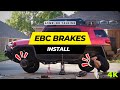 How To Replace Brakes on a Toyota FJ Cruiser (ASMR) EBC Heavy Duty & Black Slotted Rotors