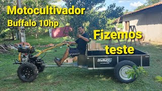 Motocultivador Buffalo 10hp óleo Diesel fizemos o teste #Buffalo #10hp