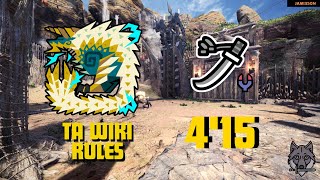 MHW.IB: ZINOGRE-SPEEDRUN: LONGSWORD (4'15) l TA Wiki Rules