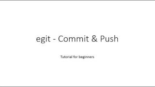 egit commit and push