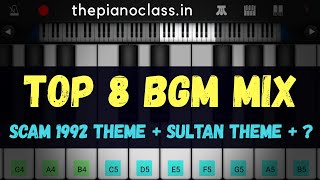 Top 8 Bgm Mix Piano Tutorial | BGM Mashup | Bgm Music | Bgm Trending |Bgm Piano Easy Piano Tutorial