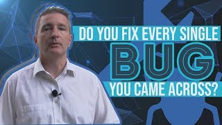 Do You Fix Every Single Bug You Came Across?