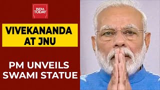 PM Narendra Modi Honours Vivekananda Statue At JNU, 'This Statue Will Inspire All For Unity'
